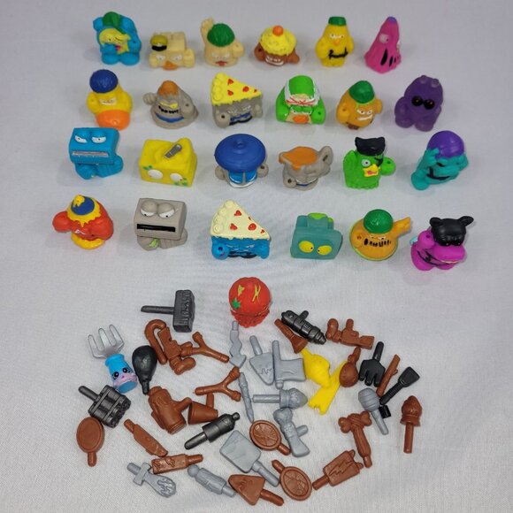 The Grossery Gang Mini Rubber Toy Food 25 Figure Lot & Accessories - Picture 1 of 1